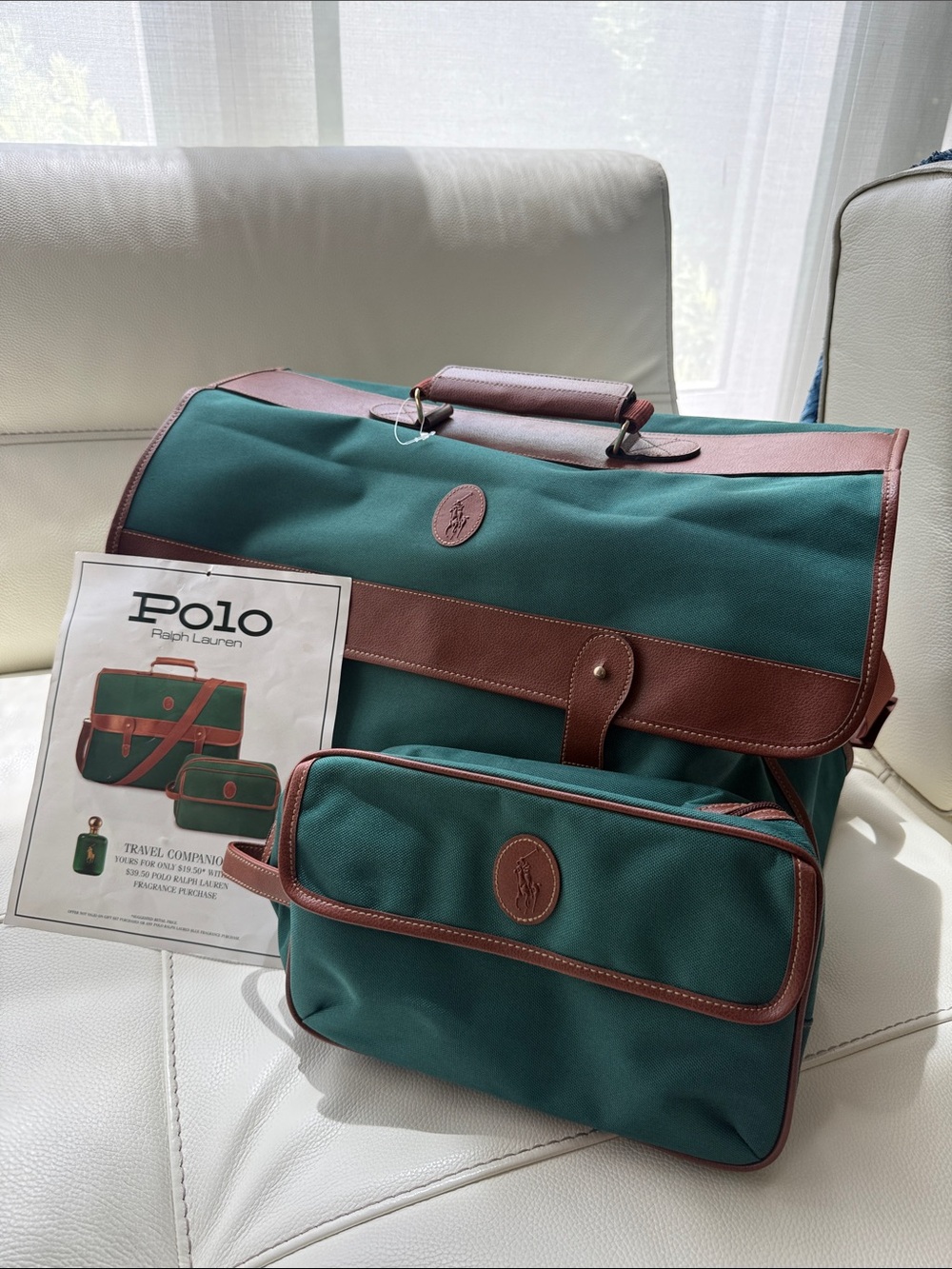 Polo Ralph Lauren Canvas Duffle Bag And Toiletry Set